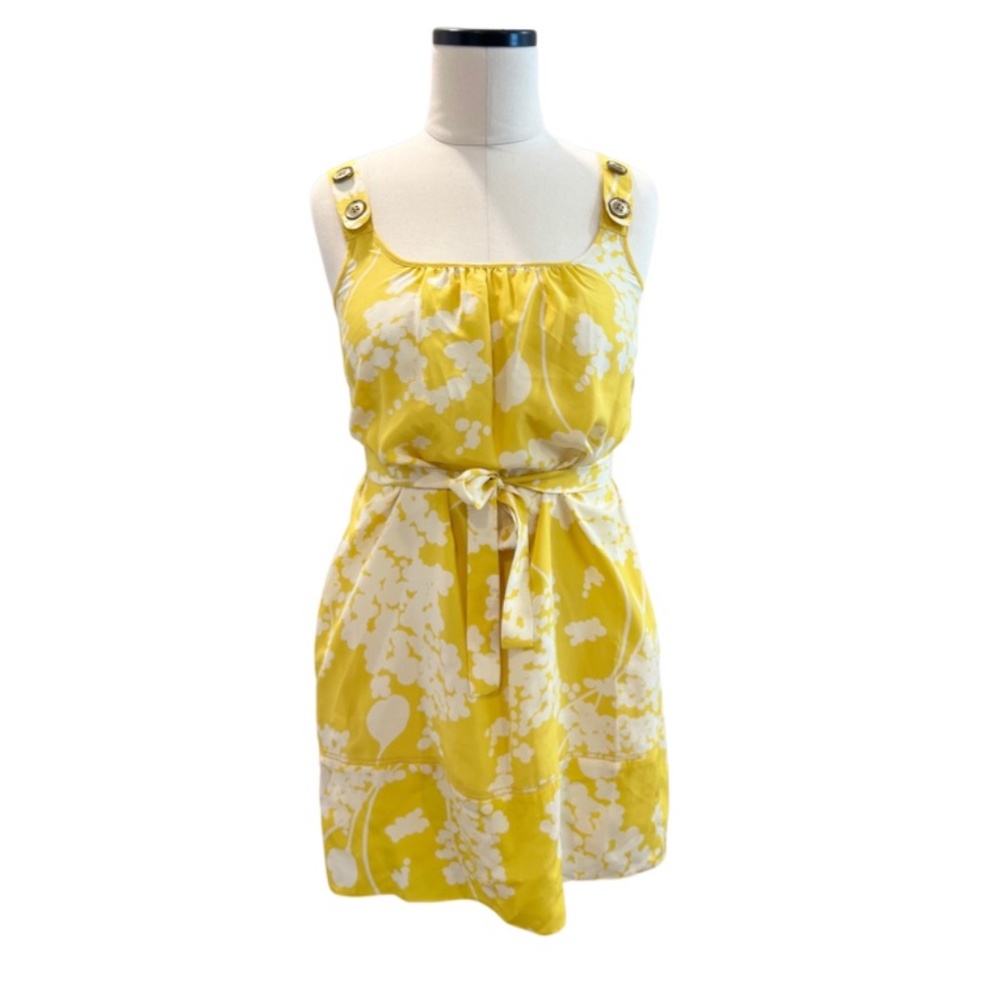 NWOT ARITZIA Wilfred Yellow Floral Silk Dress Sz XS
